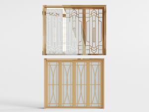 现代金属边框的玻璃推拉门