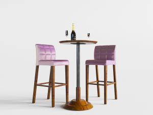 后现代实木吧桌吧椅