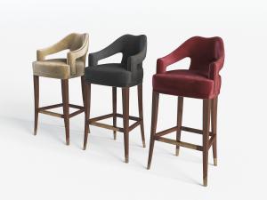 美式布艺吧椅