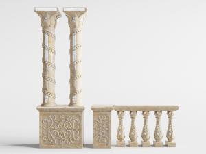 欧式雕花罗马柱子、栏杆护栏