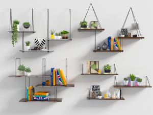 北欧墙面装饰置物架吊架