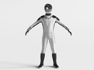 戴着面具穿着防护服的男人