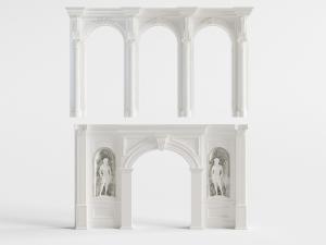 欧式罗马柱子拱形门