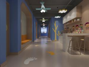 北欧幼儿园走廊过道