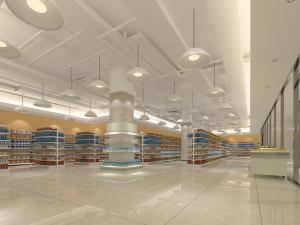 工业风商场超市货架