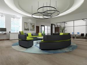 现代会议室圆弧形沙发