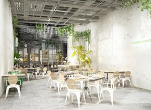 工业风餐馆饭店就餐区