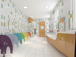 北欧幼儿园公共卫生间