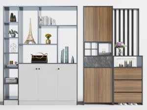 现代玄关装饰置物架鞋柜