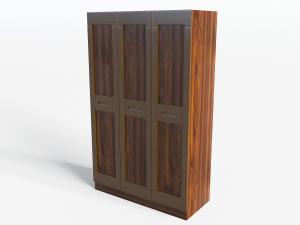新中式实木储物衣柜3d模型 新中式实木储物衣柜