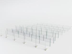 现代金属网栏杆护栏3d模型 现代金属网栏杆护栏