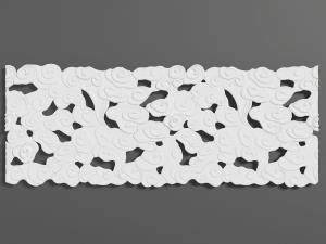 中式祥云图案的雕花构件