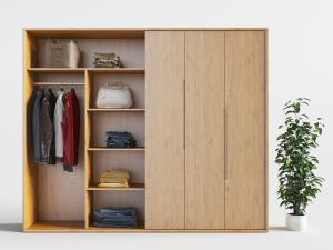 北欧实木衣柜3d模型 北欧实木衣柜