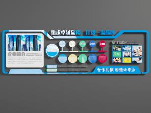 现代企业文化宣传背景墙