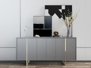 现代轻奢玄关柜边柜