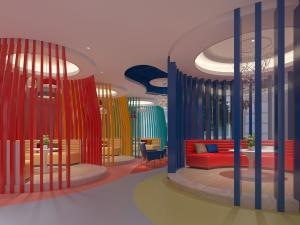 现代售楼处洽谈区接待处