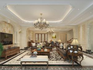 欧式古典客厅餐厅