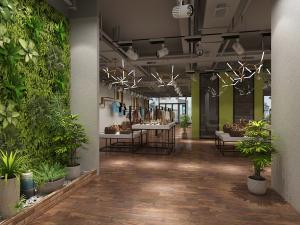 工业风服装店箱包店鞋店植物墙