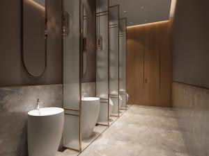 现代轻奢酒店公共卫生间