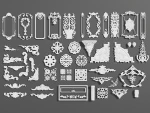 欧式石膏雕花角线、护墙板和构件