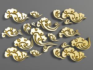 新中式金属祥云雕花