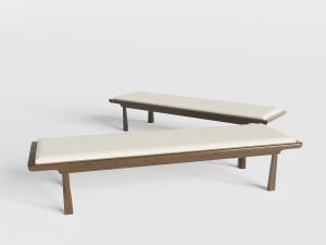 新中式长方形沙发凳