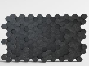 北欧六边形马赛克背景墙3d模型 北欧六边形马赛克背景墙