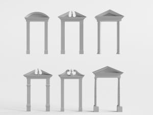 欧式圆形、方形的门柱