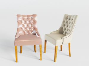 美式菱形软包靠背餐椅