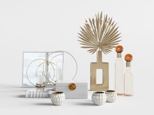 新中式陶瓷器皿、烛台装饰品摆件