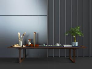 中式实木长方形茶桌