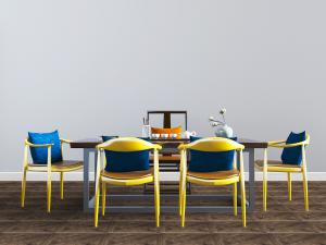 中式长方形茶桌椅组合