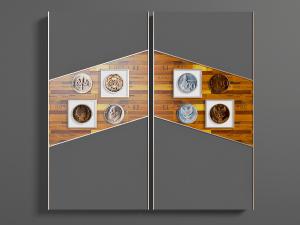 现代钱币收藏墙饰挂件