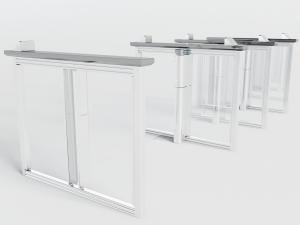 现代地铁超市安全闸门过道