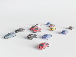现代红色黑色的汽车越野车3d模型 现代红色黑色的汽车越野车