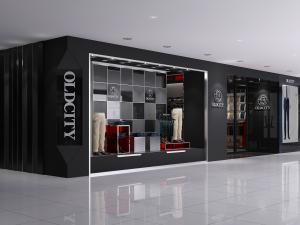 后现代男士服装店门头