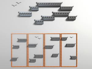 中式飞檐墙饰挂件