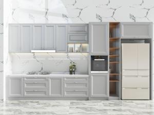 北欧白色整体橱柜吊柜