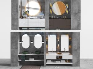 现代轻奢洗手台洗手盆