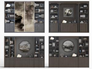 新中式装饰置物柜