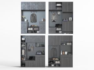 北欧深实木玄关鞋柜