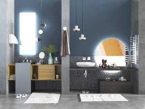 现代轻奢洗手台洗手盆