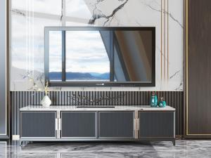 新中式电视柜电视机