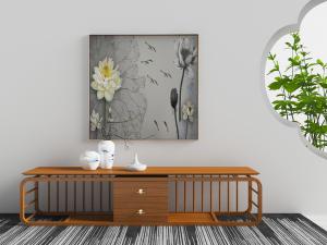 新中式实木电视柜