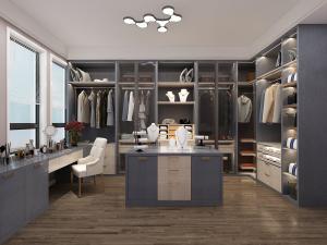 现代轻奢衣帽间梳妆台