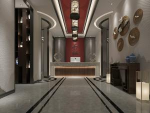 新中式茶楼茶馆接待前台