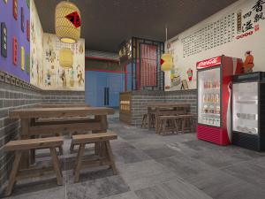 新中式仿古餐馆饭店小吃店