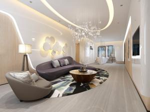 现代公司前台接待休息区