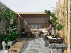 新中式阳台花园露台