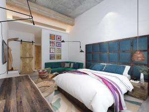 后现代民宿客房卧室